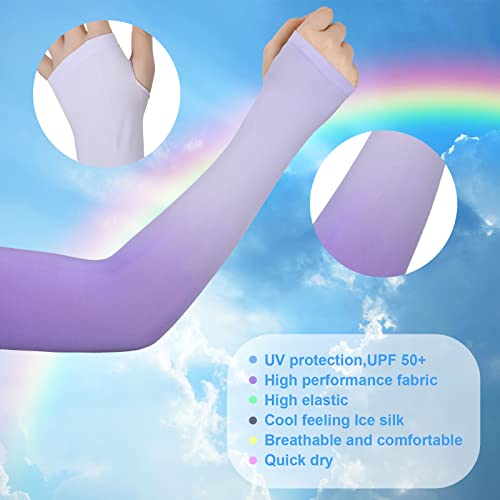 JenPen 6 Pairs UV Sun Protection Arm Sleeves to Cover Arms for Women Compression Sleeves for Men