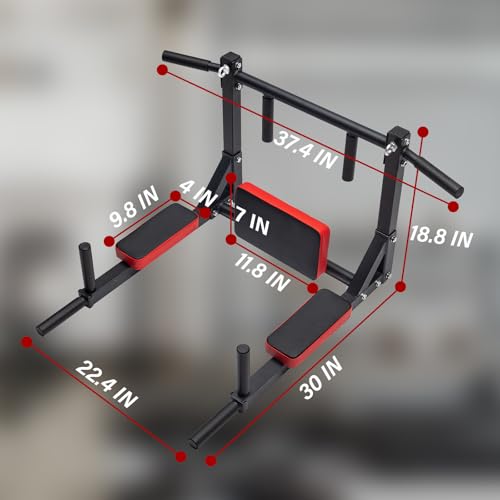 MKSY Multifunctional Wall Mount Pull-Up Bar fitness equipment,Chin-Up For Indoor Home Gym Workout,Supports to 440 Lbs