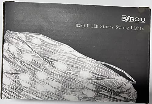 Bxroiu Fairy Lights - 50 Leds, 16Ft Silver Wire, 8 Modes, Remote Control, Battery Operated, Cool White For Bedroom & Party Decor