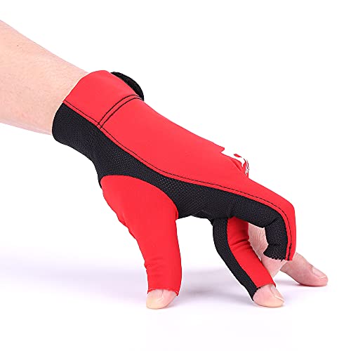 Roaming Quick-Dry Breathable Billiard Pool Gloves, Shooters Snooker Cue Sport Glove for Left or Right Hand Option
