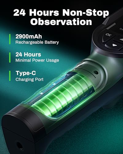 H128 Handheld Thermal Camera, 240 x 240 TISR Resolution, 24h Battery Life Thermal Imaging Camera, 25 Hz Infrared Camera wi...
