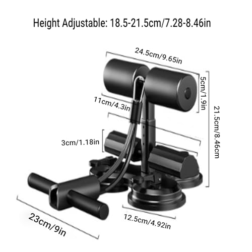 Sit Up Exercise Equipment, Upgraded Sit Up Ab Machine Abdominal Exercise Equipment Height Adjustable with Foot Holder and ...