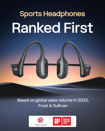 SHOKZ OpenRun Pro-Bone Conduction Headphones, Open-Ear Bluetooth Wireless Sport Headphones for Running and Workout, Sweat ...