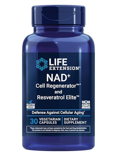 Life Extension NAD+ Cell Regenerator™ and Resveratrol Elite™*, nicotinamide riboside, Trans-resveratrol, quercetin, Fiseti...