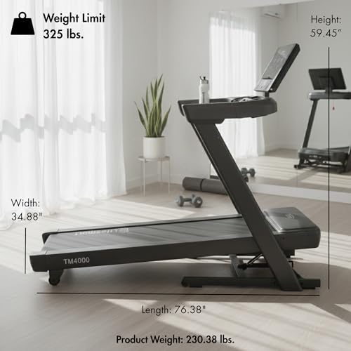 Lifesmart PowerTouch Folding Treadmill for Home | Brushless Motor, 10% Incline & -3% Decline, Auto Folding, 14 MPH, Heavy ...