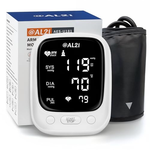 @AL21 Blood Pressure Monitor for Home Use, Upper Arm Digital Accurate and Portable Blood Pressure Monitor with Large Cuff,...
