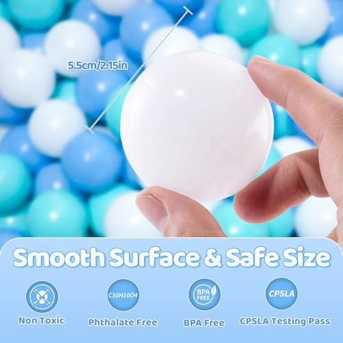 MoonxHome Ball Pit Balls for Toddlers, BPA Free Crush Proof Plastic Toy Balls for Ball Pit, Children's Pool Water Toys, Ma...