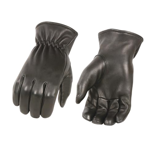 Milwaukee Leather Men's Unlined 100% USA Northern Deerskin Gloves w/Cinch Wrist MG7595