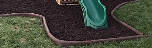 Playsafer 4' Flexible Interlocking Rubber Edging for Playgrounds (5 Pack, Terra Cotta)