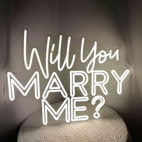 Large Will You Marry Me? Neon Sign Custom Wedding Neon Sign for Marriage Proposal Home Wall Decor Wedding Party w edding B...