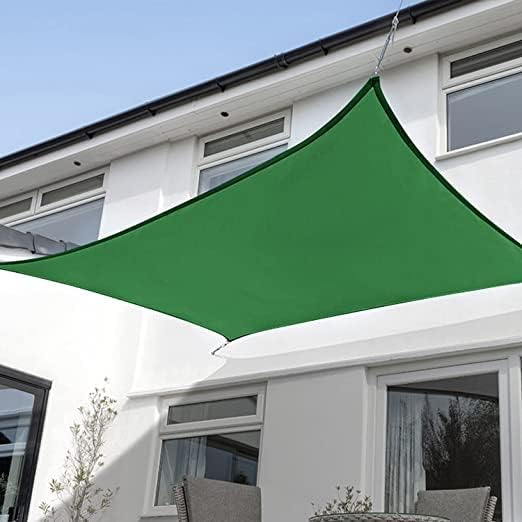 KANAGAWA 7'X8' Dark Green Custom Size Sun Shade Sail Rectangle UV Block Canopy Cover for Patio Backyard Lawn Garden Outdoor (Customized Available)