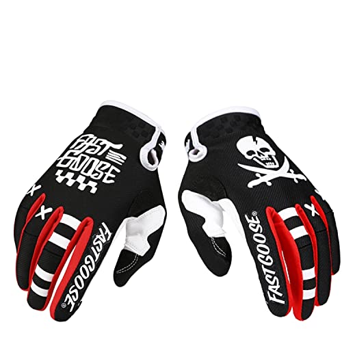 EXCEREY Skull Cycling Gloves Mountain Bike Gloves for Outdoor Sports, Driving, Climbing for Men & Women