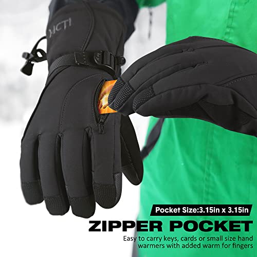 MCTi Waterproof Mens Ski Gloves Winter Warm 3M Thinsulate Snowboard Snowmobile Cold Weather Gloves