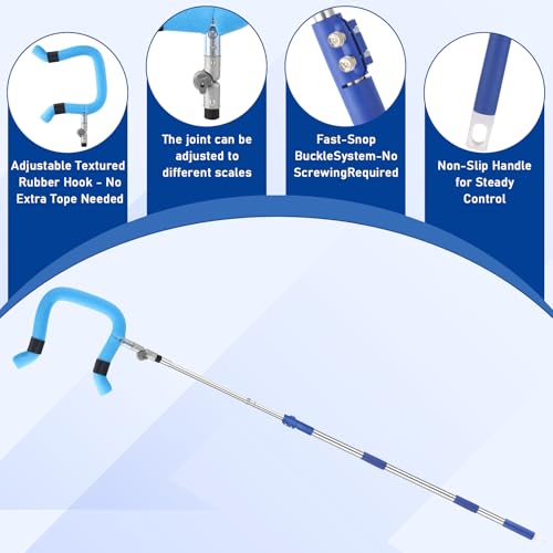 ISIVOVE Volleyball Spike Trainer - Retractable Height 64.1-86.6 Inches, Real Ball Feel Hitting Tool for Spiking/Jumping/Se...