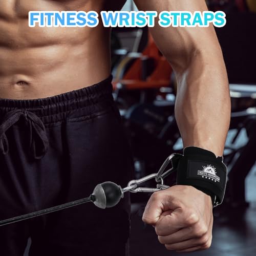 Lights Mountain Adjustable Wrist Cuffs Neoprene Padded Straps for Cable Machines Strength Training Equipment