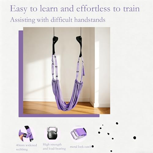 ZHQZZPH Aerial Yoga Stretching Strap - Adjustable Yoga Straps for Stretching, Flexibility & Inversion Training | Portable ...