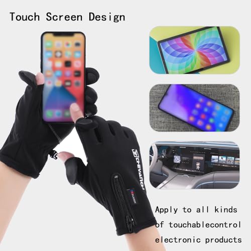 ANJMEICH -10℉ Waterproof Winter Gloves for Men & Women, Breathable Thermal Gloves, 5-Layer Touch Screen Cold Weather Glove...