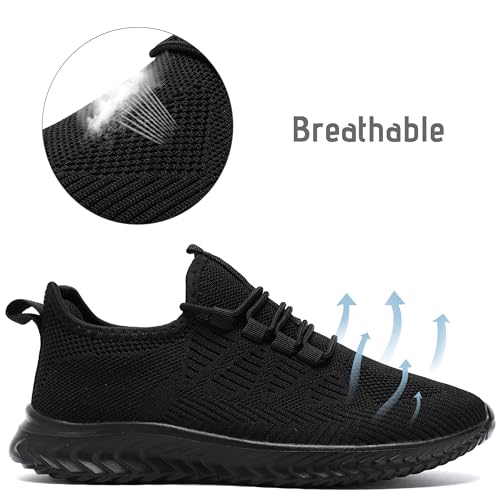 EKRBXA Mens Running Shoes Tennis Shoes Walking Gym Sneakers Lightweight Non Slip Mesh Casual Workout Sneakers