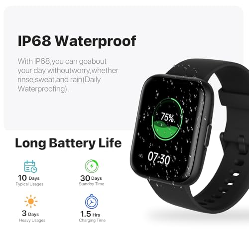 JeeJTek Smart Watches for Men Women - 1.83" HD 2025 Fitness Tracker with 100 Sports Modes, Heart Rate/Sleep Monitor, Bluet...