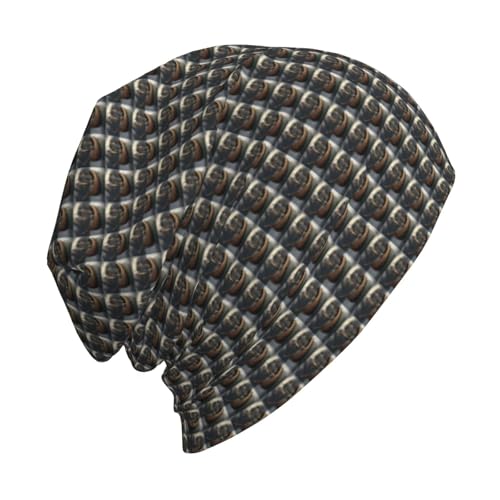 sackhg Nordic Pirate Ship Print Winter Beanie Hat Men Women Soft Lightweight Thermal Cap for Outdoor Skiing Wear Black
