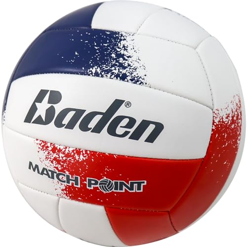 Baden Match Point Cushioned Synthetic LeatherOutdoor Recreation Backyard Volleyball + College Camp Ball All Ages Official ...