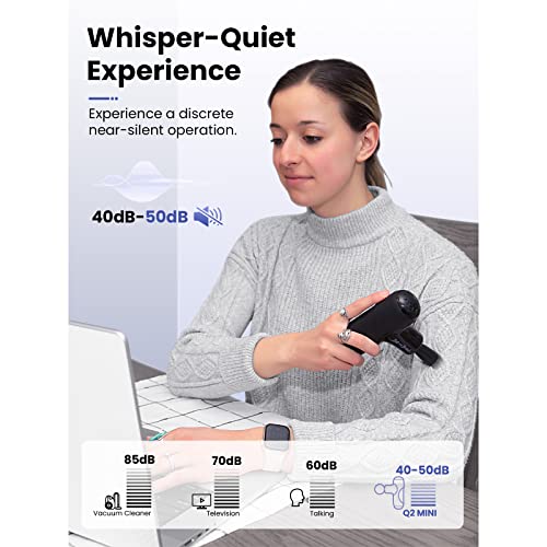 BOB AND BRAD Q2 Mini Massage Gun, Pocket-Sized Deep Tissue Massager Gun, Portable Percussion Muscle Massager Gun, Ultra Sm...