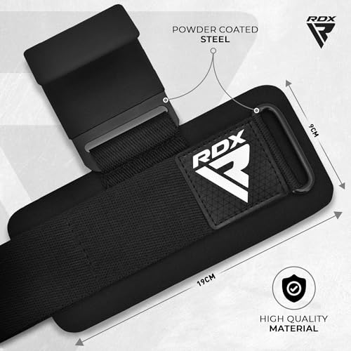 RDX Weight Lifting Hooks for Deadlifting (Pair) - 600Lbs Capacity - 8MM Neoprene Wrist Support Wraps - Grip Enhancer for P...