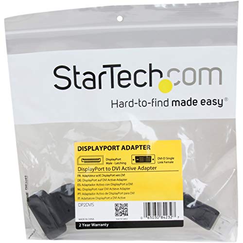 StarTech.com DisplayPort To DVI Adapter - Active - 1920x1200 - DP to DVI - DisplayPort Adapter Converter