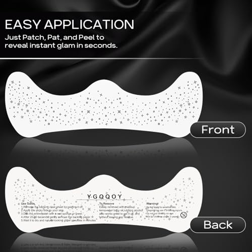 Face Glitter Freckles, Makeup Patches-Silver-Face Glitter Speckles Patches, 4pcs