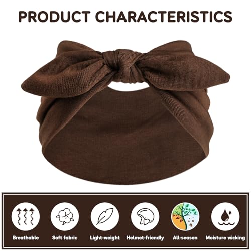 S&N Remille Wide Headbands for Women, Large Hairband, Elastic Non-Slip Headband Twist Knotted Accessories, Yoga Workout Vi...