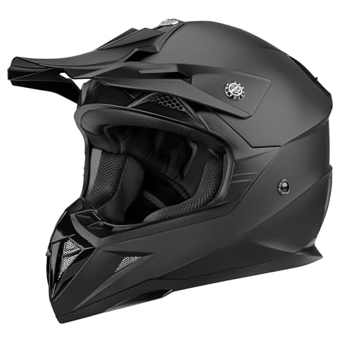 YEMA Dirt Bike Helmet DOT Approved - Motocross ATV MX BMX Offroad Full Face Helmet with 8 Ventilation Vents & Removable Li...