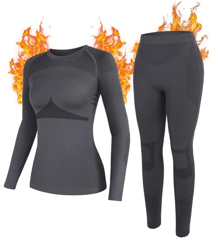 ATTRACO Thermal Underwear Set for Women Long Johns Warm Base Layer Top & Bottom for Cold Weather