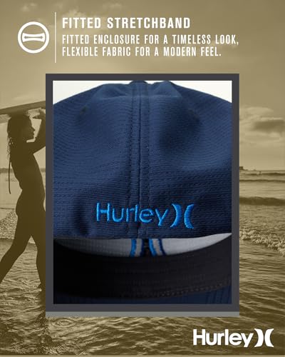Hurley Men's Baseball Cap – Lightweight Curved Bill H2O Dri Fitted Caps for Men
