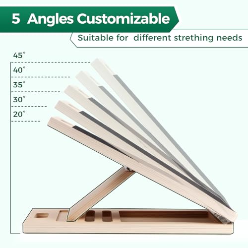 Slant Board for Calf Stretching, Wooden Slant Boards for Exercise, 300 Lbs Weight Capacity Squat Wedge, Premium Calf Stret...