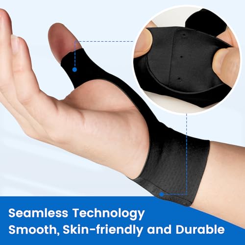 VELPEAU Thumb and Wrist Compression Sleeve for Tendonitis (Pack of 2), Seamless Technology, Gloves Wraps for Arthritis Pai...