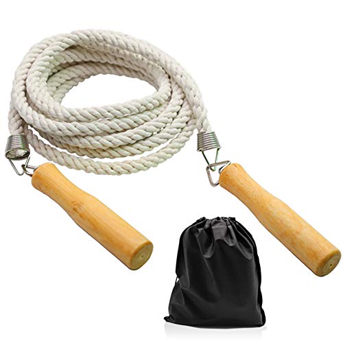 ACEONE Long Jump Rope, Multiplayer Skipping Rope with Wooden Handle for Kids and Adult, Team Group Jumping Rope for School...