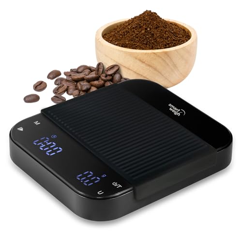 Smart Weigh Precision Coffee, Espresso & Baking Scale – 0.1g Accuracy, 3000g Capacity, Auto-Timer & LED Display