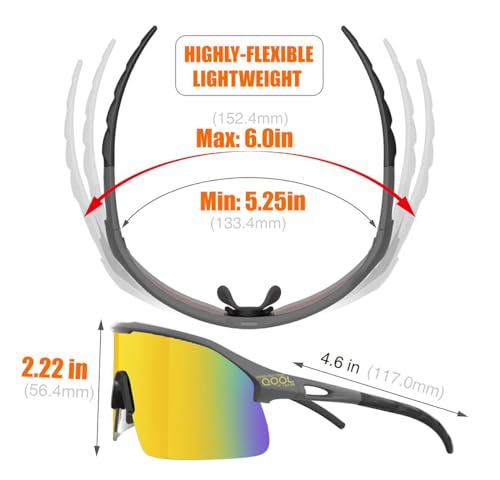 Living out your qool time Polarized Cycling Sunglasses for Women Men Golfing Running Volleyball MTB Outdoor Sports Padel