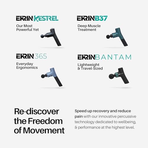 Ekrin Athletics B37v2 Massage Gun - Deep Tissue Massage with High-Powered Brushless Motor - Ergonomic Back Massager for Pa...