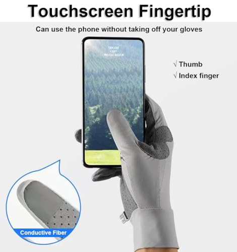 SUJAYU Full Finger UV Protection Gloves - Women & Men, Thin Fishing, Hiking, Cycling, Driving, Gym Gloves