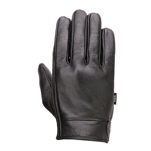 Milwaukee Leather Men's Premium Leather Short Wrist Cruiser Gloves, Black MG7510