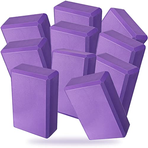 10 Pcs Yoga Blocks Eva Foam Blocks Supportive Yoga Brick Soft Non Slip Gymnastic Blocks Lightweight Dance Blocks for Stret...