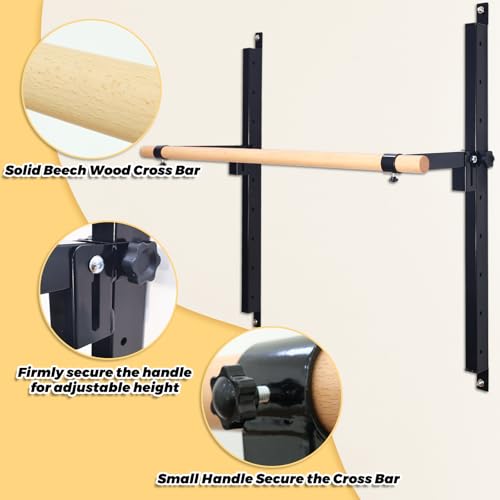Seliyoo Height Adjustable Ballet Barre Foldable Ballet Bar Dance Training Barre,Wall Mount With Solid Beech Wood Bar,Home ...