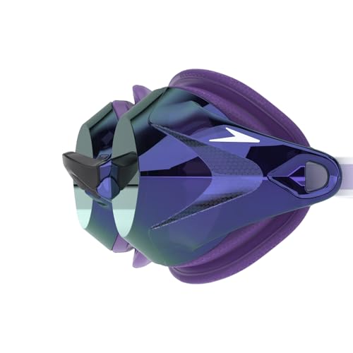 Speedo Women’s Vanquisher 3.0 Mirror Swim Goggles | Anti-Fog, UV Protection, Ocular 360 Lens, Women’s Racing Fit