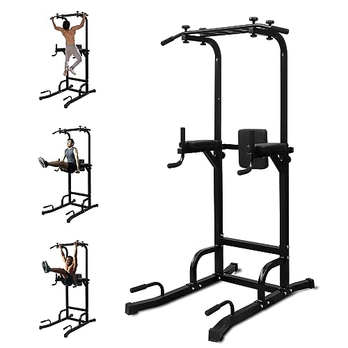LSKSSNG Power Tower Dip Station Pull Up Bar for Home Office Gym, Multi-Function Workout Dip Station Power Tower for Full B...