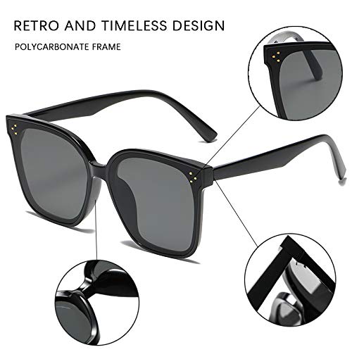 MAXJULI Oversized Sunglasses for Women Men UV Protection 8056