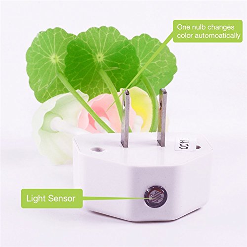 Zezhou Smart Sensor Led Night Lights 2 Pack  7 Color Changing W/Dusk To Dawn Sensor Auto On/Off Mushroom Dream Bed Nightlight  0.6W Plug-In Wall Lamp  Gift Ideal For Nursery Baby Kids Children mature-themeds
