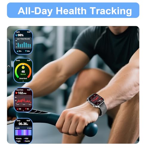 ALRETOME Smart Watch for Men with Built-in GPS, Bluetooth Call(Answer/Make Calls), Fitness Tracker, 2.1" HD Screen, Heart ...