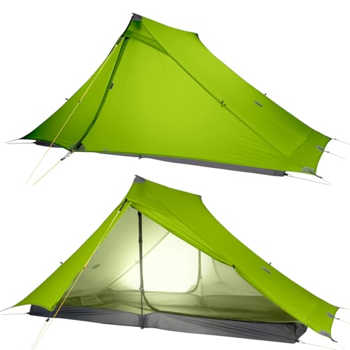 LANSHAN Ultralight Tent 3-Season Backpacking Tent for 1-Person or 2-Person Camping, Trekking, Kayaking, Climbing, Hiking