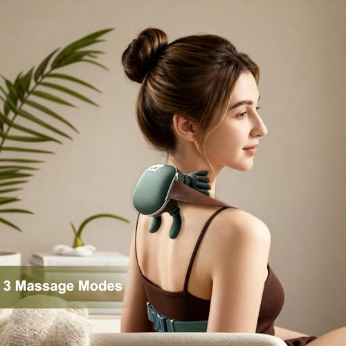 DrVibro Neck Massager, Shiatsu Neck and Back Massager with Heat, 4D Kneading Simulated Human Hand Design Electric Deep Tis...